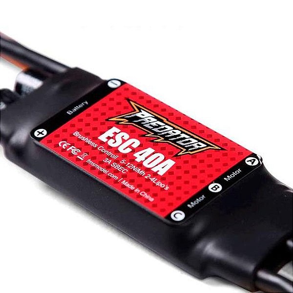 Controlador de Velocidade FMS Acc Esc Predator 40A - 230MM XT60 FMMPRESC008