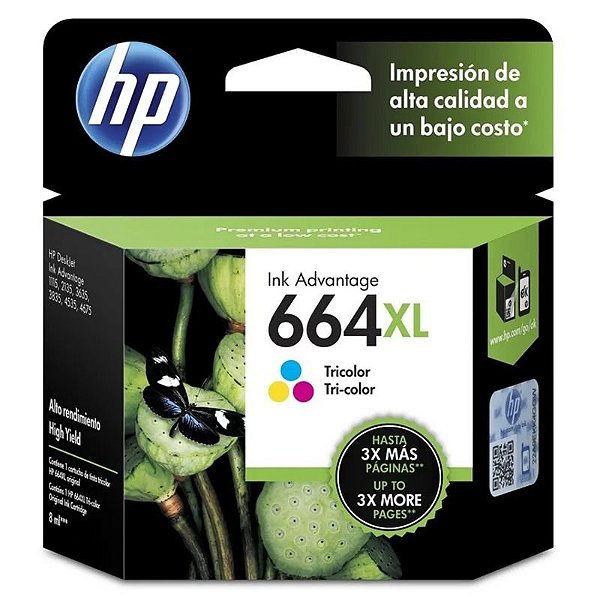 Cartucho de Tinta HP F6V30AL 664XL 8ml Colorido - Alta Qualidade e Desempenho
