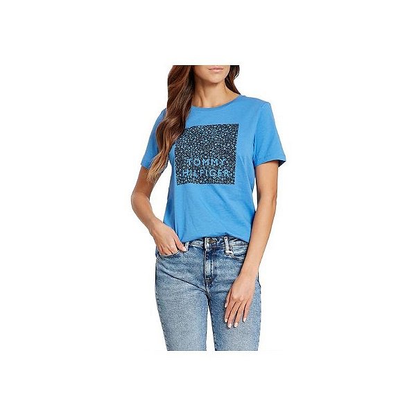 Camiseta Tommy Hilfiger Feminina Ww0Ww26661 0Z3 001 Áudio M Copenhagen Azul