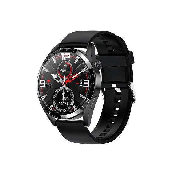 Relógio Smartwatch Tec GT3 Pro NFC / Anatel - Preto Silicone