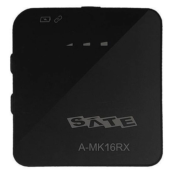 Microfone Sem Fio Sate A-MK16 - Transmissor e Receptor Preto