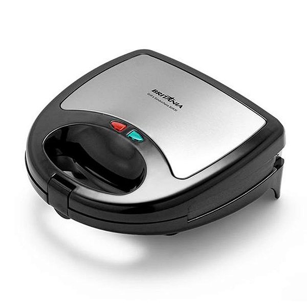 Grill Elétrico Britania BGR30 - 750W - 110V - Preto e Prata com Design Moderno