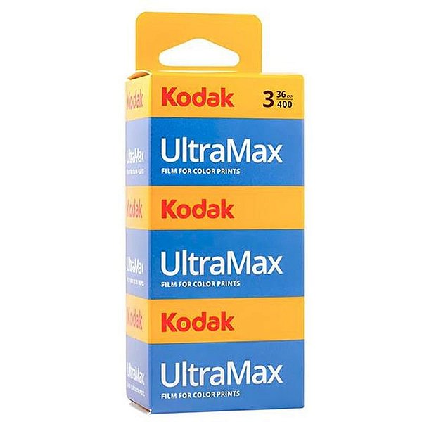 Filme Kodak Ultra Max 400 - Pacote com 3 Rolos para Câmera Analógica