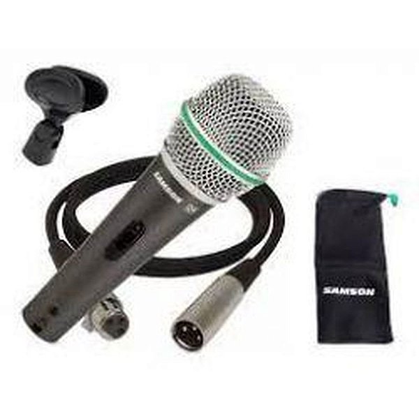 Microfone Dinâmico Samson Q4 - Alta Qualidade de Som para Voz e Instrumentos
