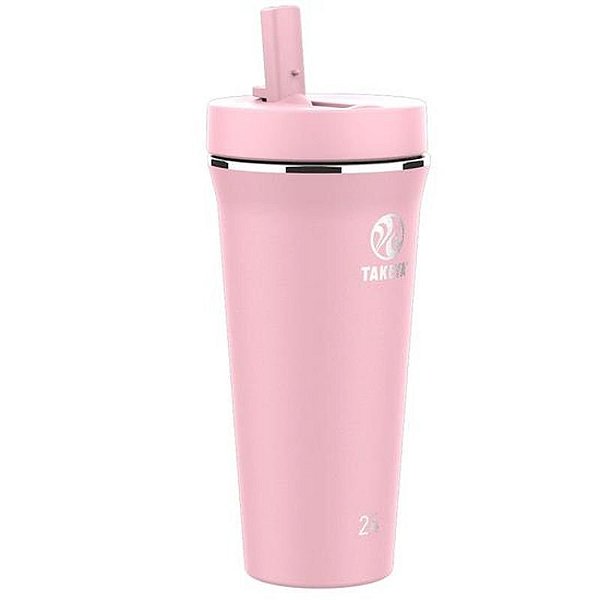 Copo Térmico Takeya com Tampa para Canudo 24oz (700ml) - Rosa Blush