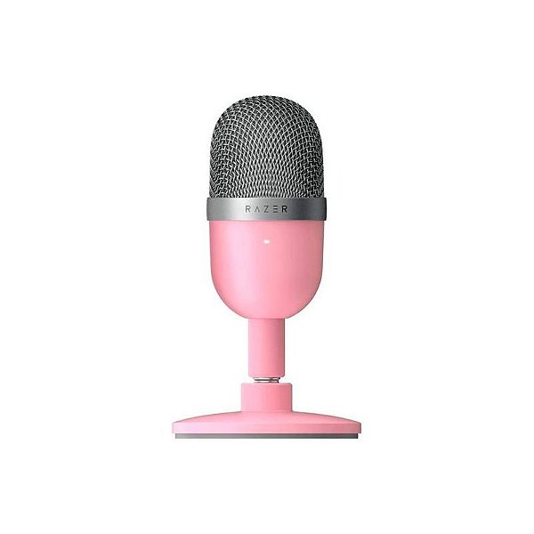 Microfone Razer Seiren Mini Rosa - Compacto e de Alta Qualidade para Streaming e Gravações