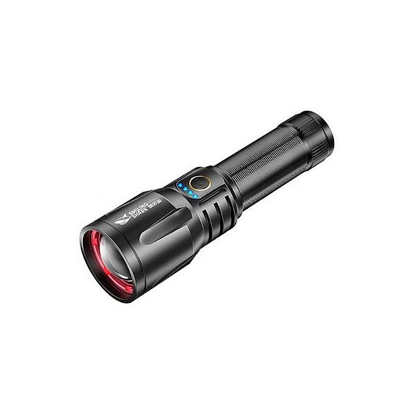 Lanterna USB-C Smiling Shark SD-7008 com Bateria Recarregável - Preta