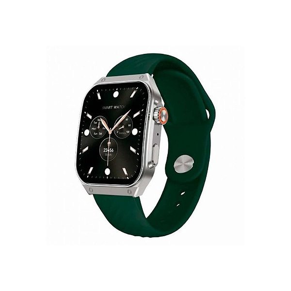 Relógio Smart FTX AM15 - Prata com Verde, Tecnologia Avançada e Design Moderno