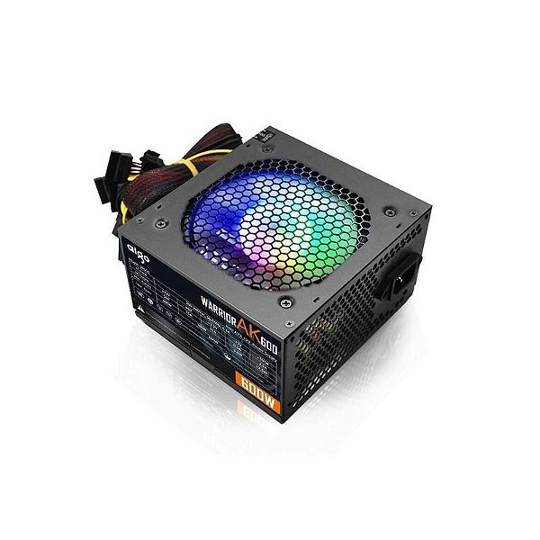 Fonte de Alimentação Aigo Warrior Ak600 Real 600W com PFC Ativo 220V