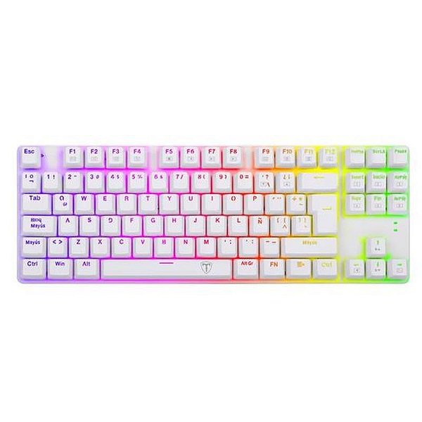 Teclado Gamer T-Dagger Bora RGB Branco TGK-315W-RD - Iluminação Personalizável