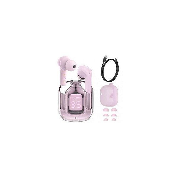 Fone de Ouvido Bluetooth Acefast T6 Rosa LED - Autonomia 6.5H