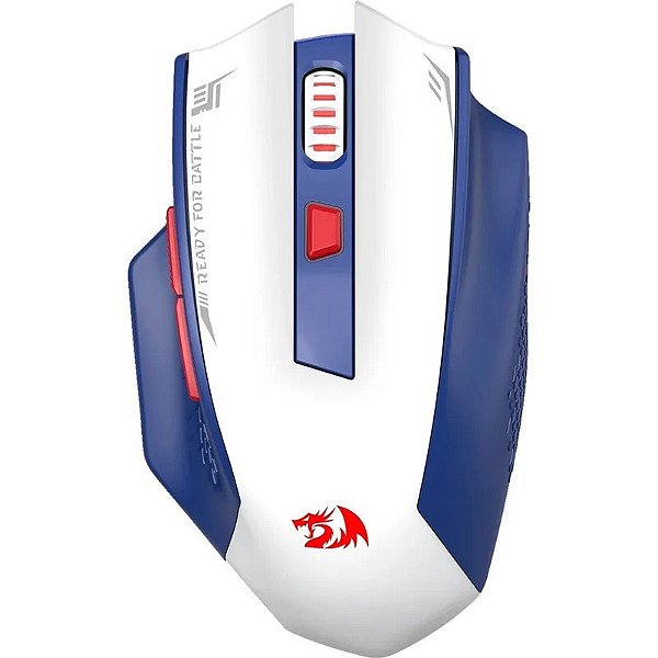 Mouse Gamer Redragon Woki M994WBR (Sem Fio) - Branco/Azul