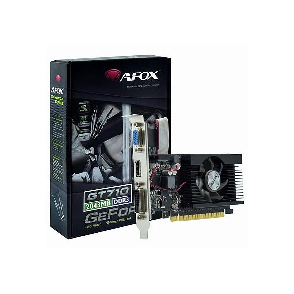Placa Gráfica Afox 2Gb Geforce Gt710 Ddr3 - Modelo Af710-2048D3L5-V3