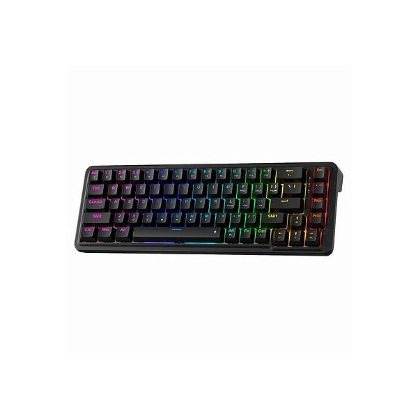 Teclado Mecânico Gamer Redragon Nova K709 RGB 65% - Preto, Compacto e Eficiente