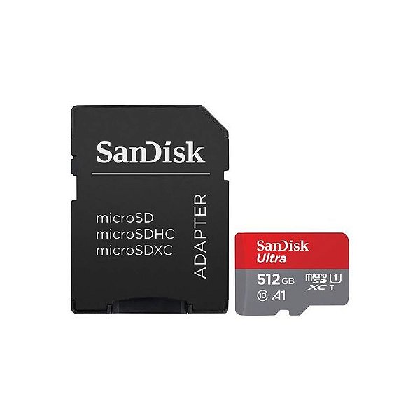 Cartão de Memória Micro SD Sandisk 512GB Ultra Classe 10 A1 U1 FHD SDSQUAC-512G-GN6MA
