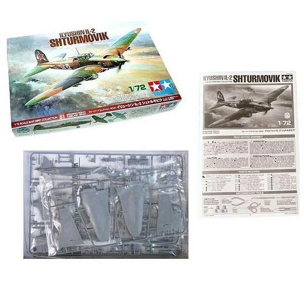 Modelo Plástico Tamiya 1:72 Ilyushin IL-2 Shturmovik - Kit de Montagem 60781