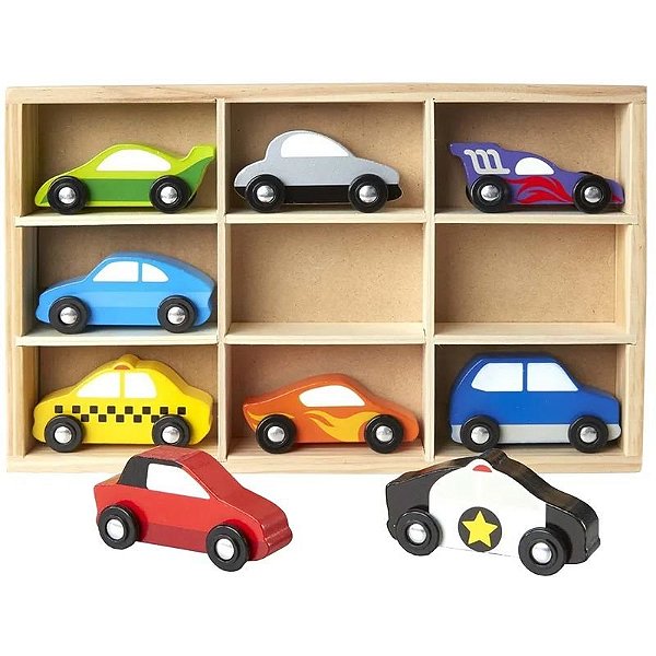 Conjunto de Veículos Melissa & Doug - 13178 - 9 Unidades