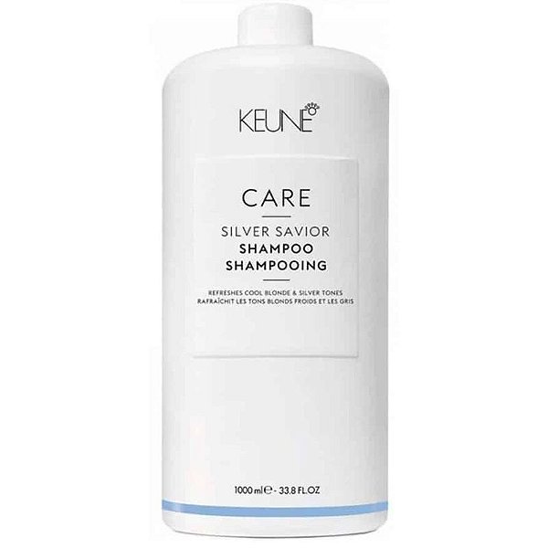 Shampoo Keune Care Silver Savior - 1 Litro para Cabelos Grisalhos e Blondos