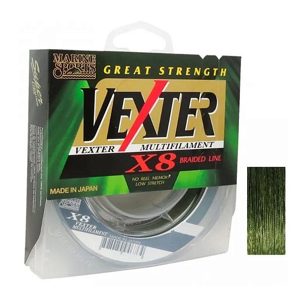 Linha Multifilamento Marine Sports Vexter X8 0,40mm 60lb 300m