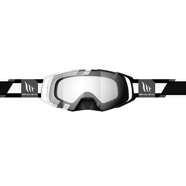 Capacete Motocross Mt Helmets Mx Evo Stripes - Preto/Branco