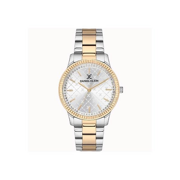 Relógio Feminino DK.1.12540-4 Prata e Dourado Daniel Klein