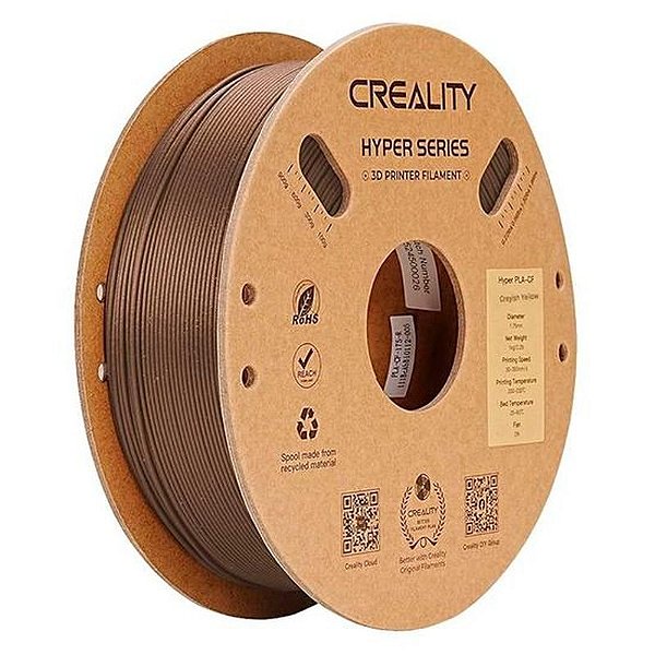 Filamento CF-PLA 1KG 1.75MM para Impressora 3D - Cor Ocre - Creality