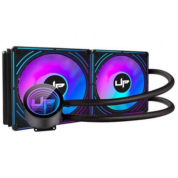 Cooler de Água Gamer Rainbow ARGB 240MM para Intel/AMD - Preto UP-RB-TR240-ARGB