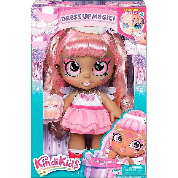 Boneca Angelina com Asas - Kindi Kids Infantil e Colorida