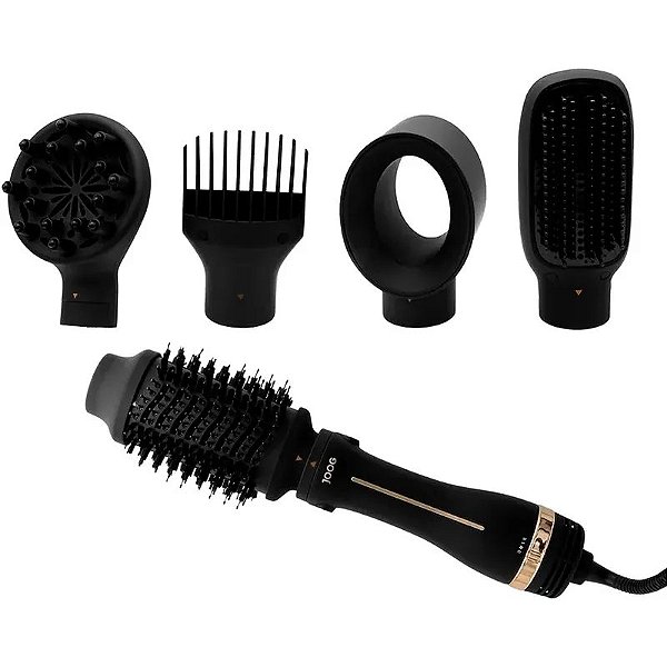 Secador e Escova Multifuncional Joog 5 em 1 PHD-J3 1000W - Preto
