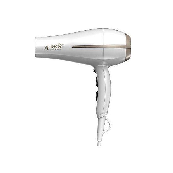 Secador de Cabelo Profissional Gama Lino Bora, 2200W, Branco/Bronze, 220-240V
