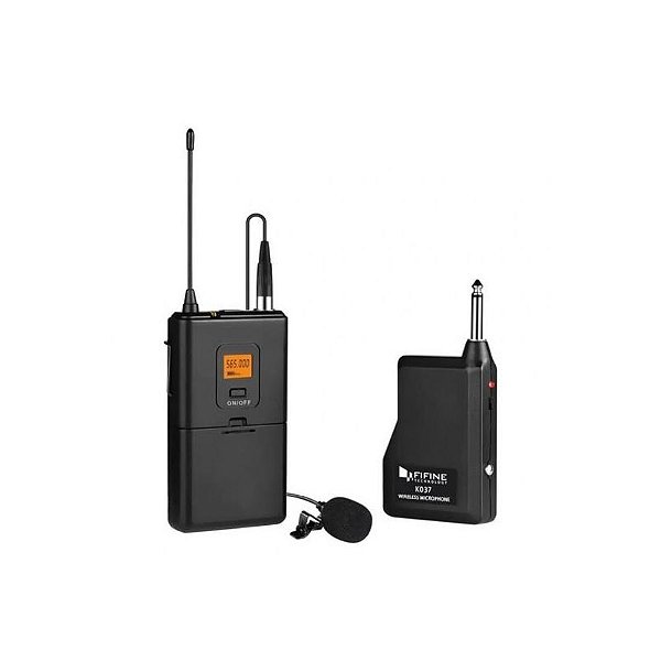 Microfone Sem Fio Lapela Fifine K037B - Preto