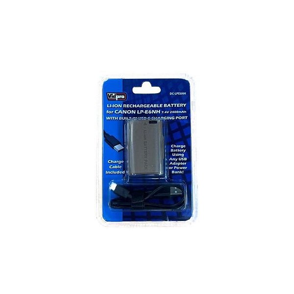 Bateria Recarregável Vidpro DC-LP-E6NH para Câmeras DSLR