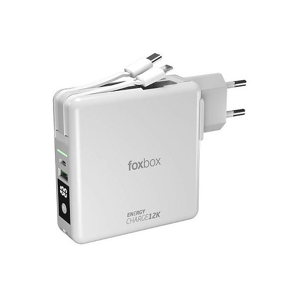 Carregador Powerbank Foxbox Energy 3 em 1 Sem Fio - PD20W/QC18W Branco