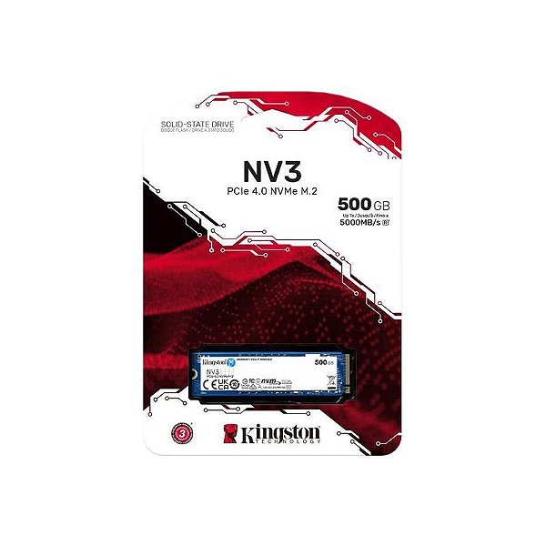 SSD Kingston SNV3S - 500GB NVMe M.2 - Velocidade 5000/3000MB/s