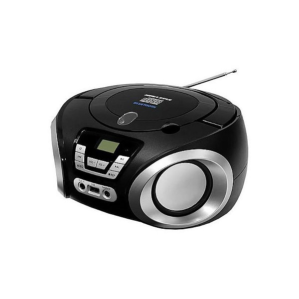 Sistema de Som Micro Megastar MP1842BT com Bluetooth - Preto e Prata Bivolt