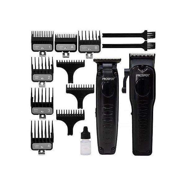 Kit Cortador de Cabelo Recarregável Prosper P-1901 com Aparador de Pelos Inclusos