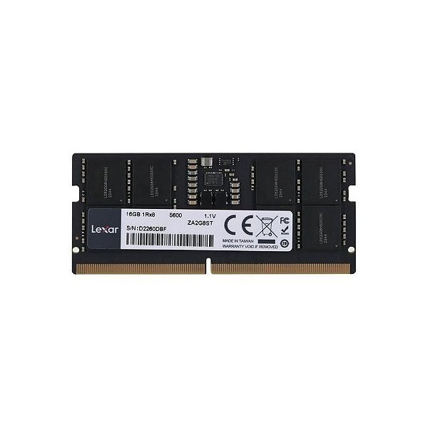Memória RAM Lexar DDR5 16GB 5600MHz para Notebook - LD5S16G56C46ST-BGS