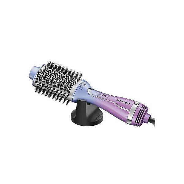 Secador de Cabelo e Escova Multifuncional Mondial BY Juliette ES-JU-03 1200W - Rosa/Azul