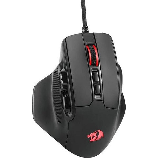 Mouse Gamer Redragon M806-RGB 12400DPI Ajustável com 7 Botões - Preto
