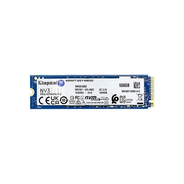 SSD M.2 500GB Kingston NV3 - Leitura de 5.000 MB/s - Alta Performance - Azul