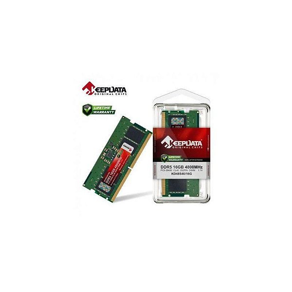 Memória RAM DDR5 16GB 4800MHz Keepdata KD48S40/16G - Alto Desempenho para PC