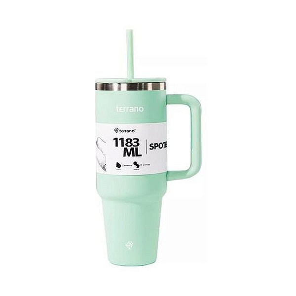 Copo Térmico Terrano Spotie 1.183ML - Verde Água