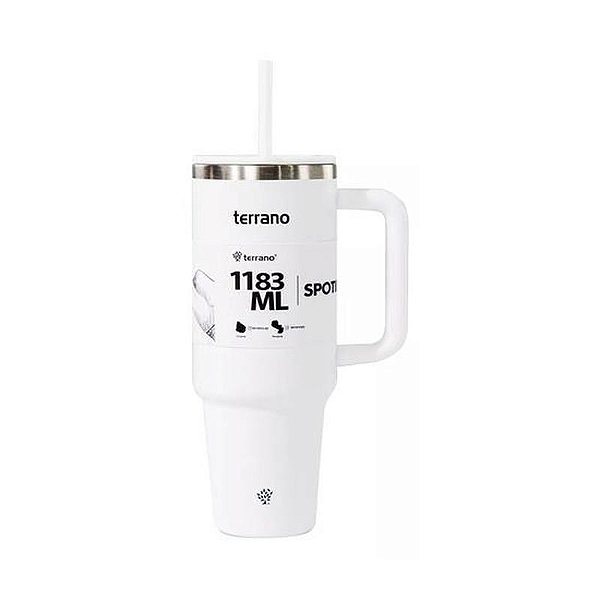 Copo Térmico Terrano Spotie 1,183ML - Cor Branca