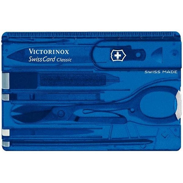 Jogo Ferramentas Swisscard Classic Victorinox 0.7122.T2 Com 10 Funções Azul