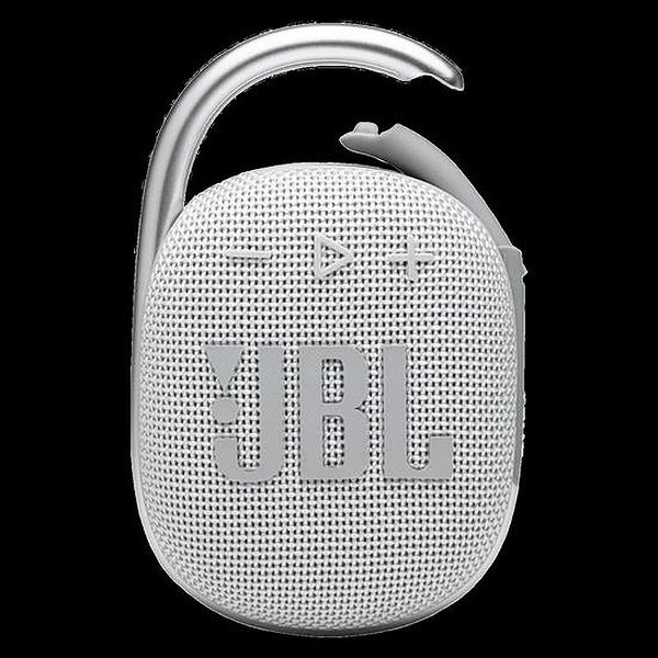 Caixa de Som Portátil JBL Clip 4 - Cor Branca com Design Compacto e Som Potente