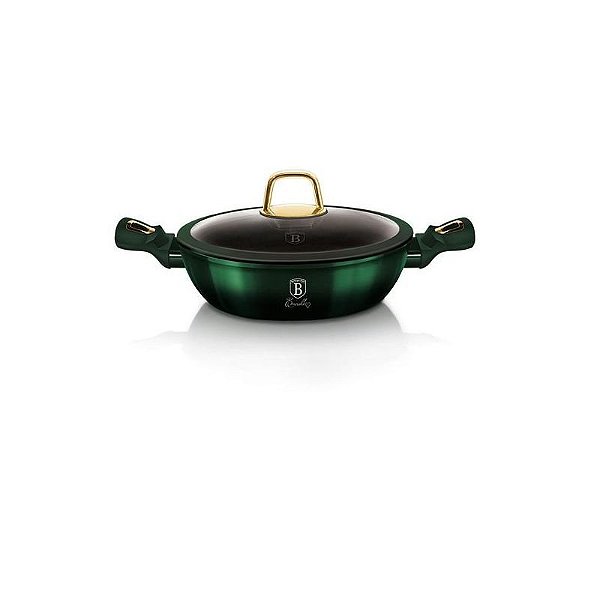 Frigideira Antiaderente com Tampa 25CM Esmeralda - Berlinger Haus