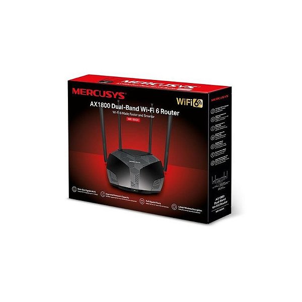 Roteador Mercusys MR1800X AX1800 4 Antenas Wi-Fi 1.8Gbps