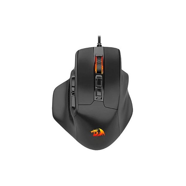 Mouse Gamer Redragon M806 Bullseye RGB 12400 DPI USB - Preto e Vermelho