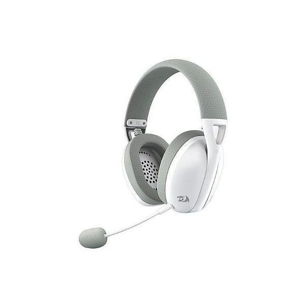 Headset Gamer Sem Fio Redragon Ire Pro H848 - Branco e Cinza