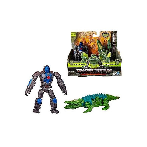 Boneco Hasbro Transformers Optimus Primal + Skullcruncher